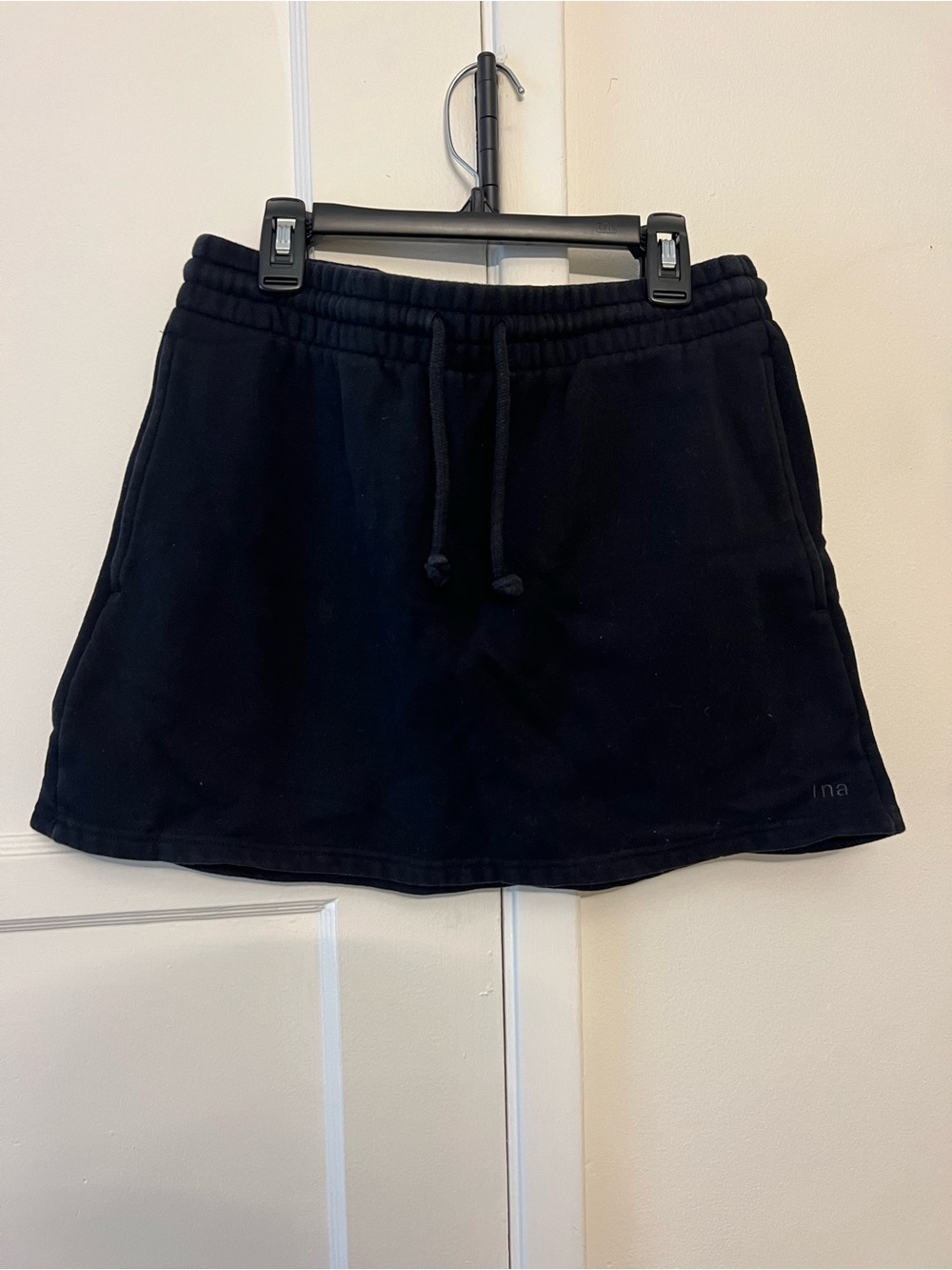 TNA Black Drawstring Pocket Mini Skirt